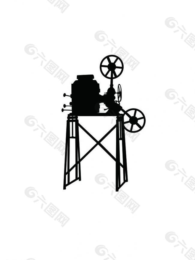 電影機剪影圖片