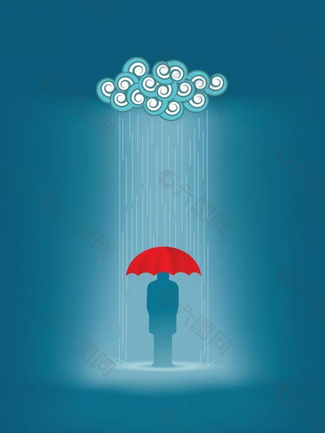 人物 下雨图片