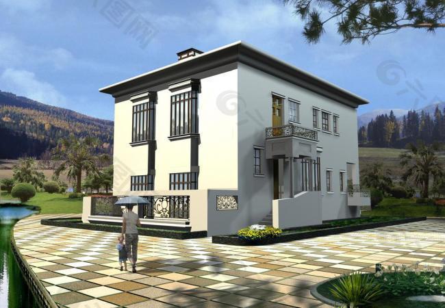 別墅3d效果圖圖片