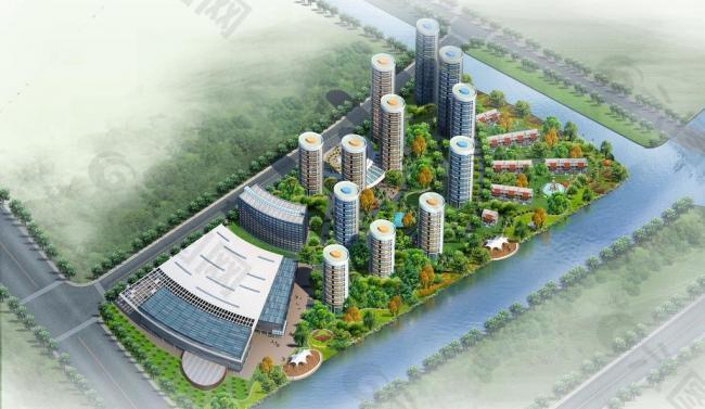 鳥瞰建筑圖片