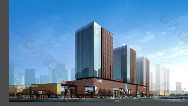 高層公建商業(yè)模型素材圖片