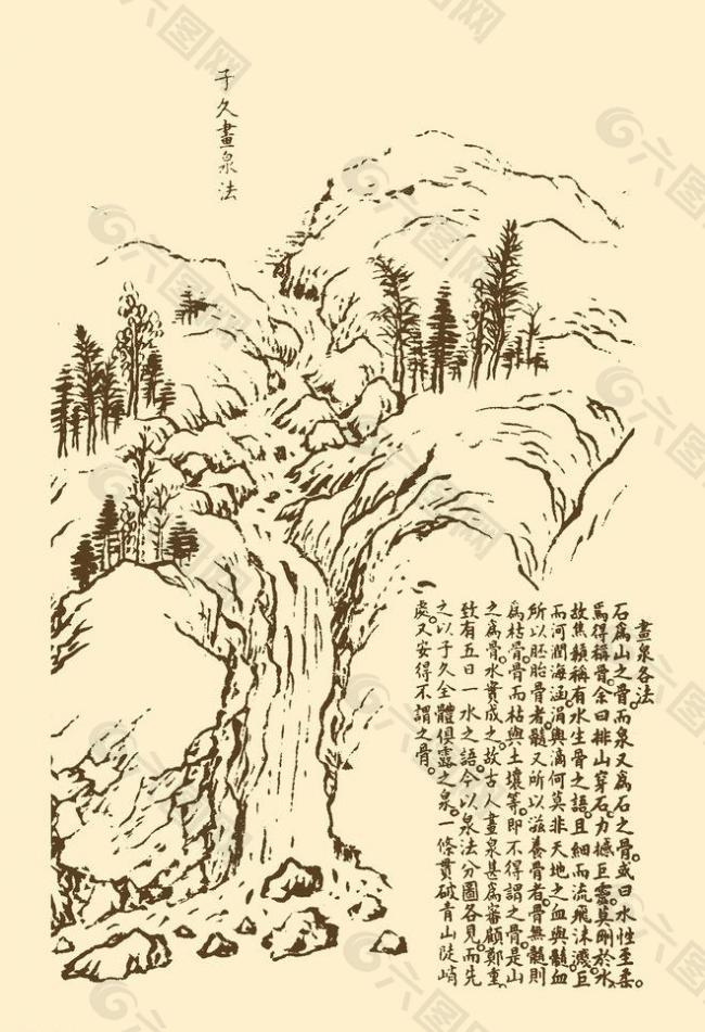 芥子園畫譜 山水圖片