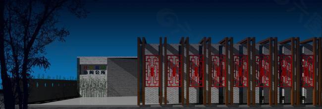 中式休閑會(huì)所建筑圖片