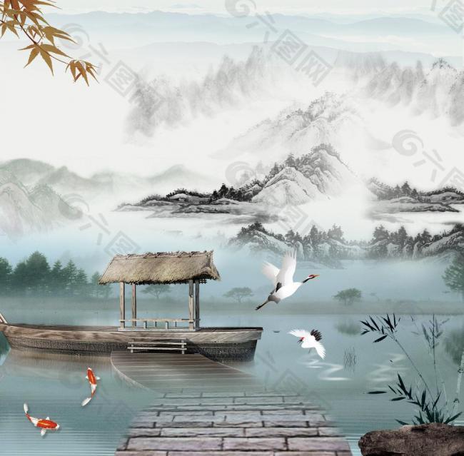 水墨山水画图片