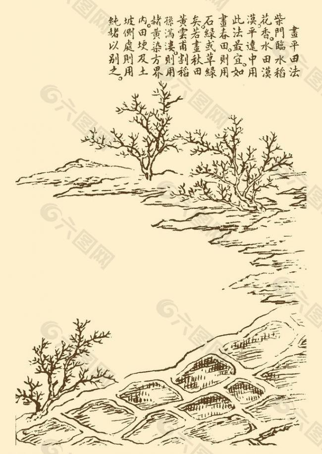 芥子園畫譜 山水圖片