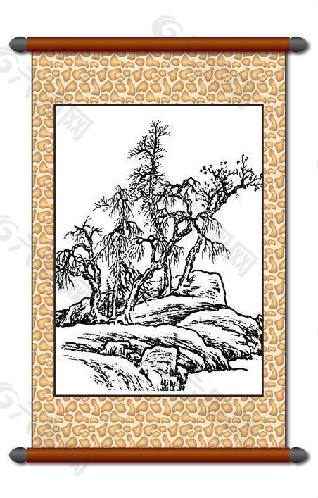 白描 風(fēng)景畫圖片