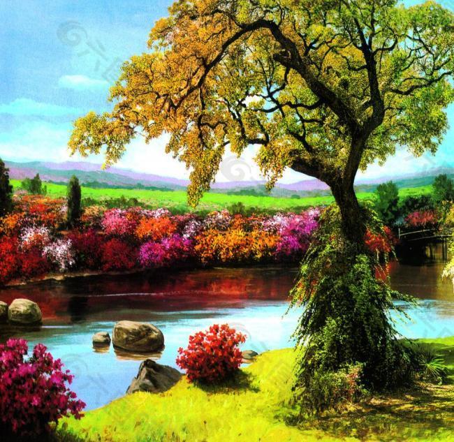 油畫風(fēng)景圖片
