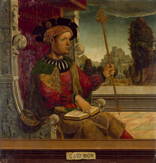 Maestro de Becerril - Salomon, Ca. 1525大師畫(huà)家動(dòng)物油畫(huà)飛行動(dòng)物裝飾畫(huà)