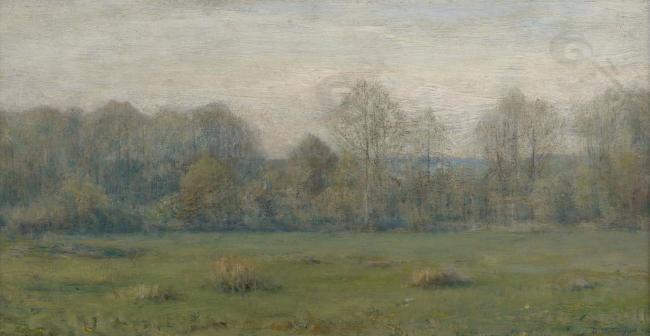 Dwight William Tryon - A Spring Morning, 1890s.jpeg大師畫家風景畫靜物油畫建筑油畫裝飾畫
