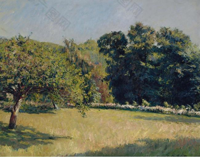Gustave Caillebotte - The Garden at Trouville, 1882大師畫(huà)家風(fēng)景畫(huà)靜物油畫(huà)建筑油畫(huà)裝飾畫(huà)