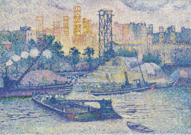 Henri Edmond Cross - The Quay of Passy, 1899大師畫家風(fēng)景畫靜物油畫建筑油畫裝飾畫