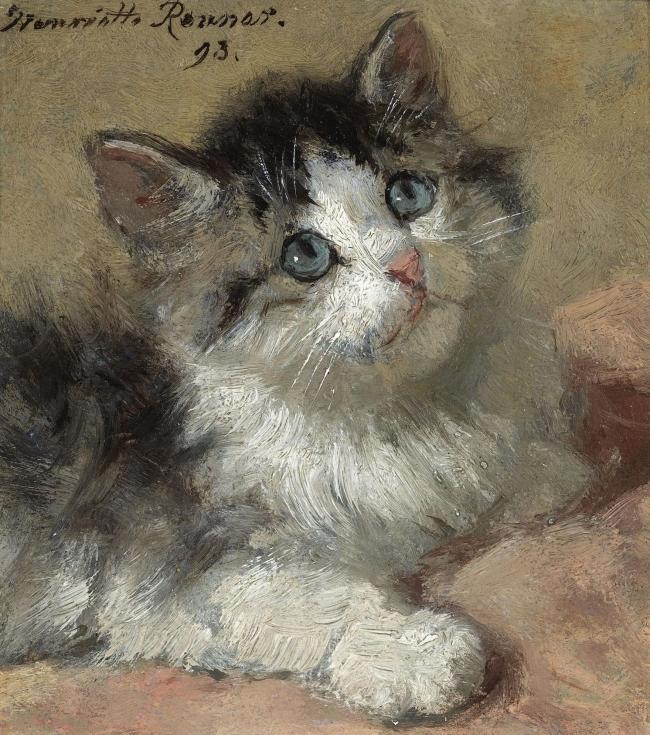 an inquisitive kitten 1893大师画家风景画静物油画建筑油画装饰画