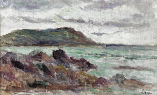 Maximilien Luce - Seascape in Bretogne near Saint-Malo, 1934-35大師畫家風(fēng)景畫靜物油畫建筑油畫裝飾畫