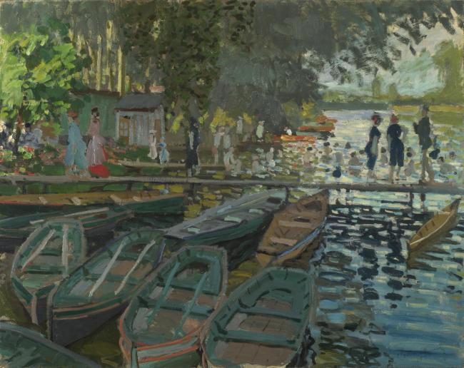 Bathers at La Grenouillere, 1869法國畫家克勞德.莫奈oscar claude Monet風(fēng)景油畫裝飾畫