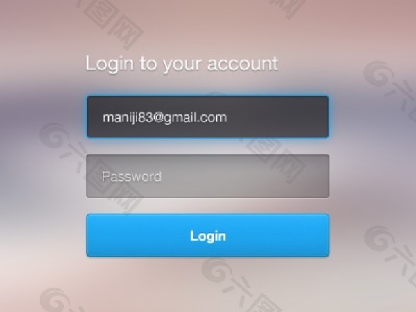 手機(jī)APP登錄表單界面設(shè)計