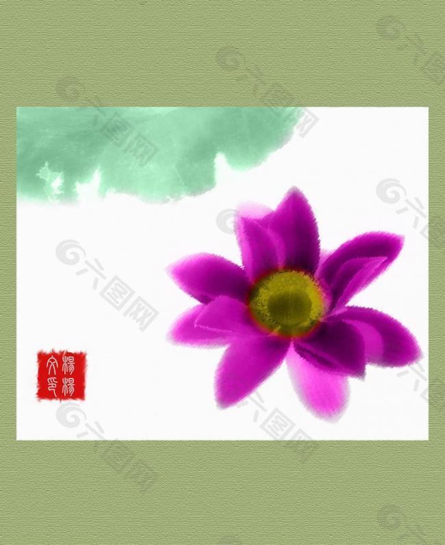 水墨荷花圖片