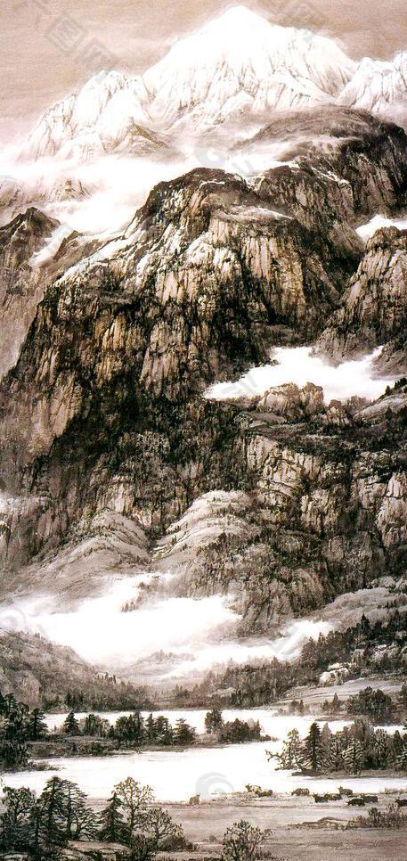 雪峰祥云圖片