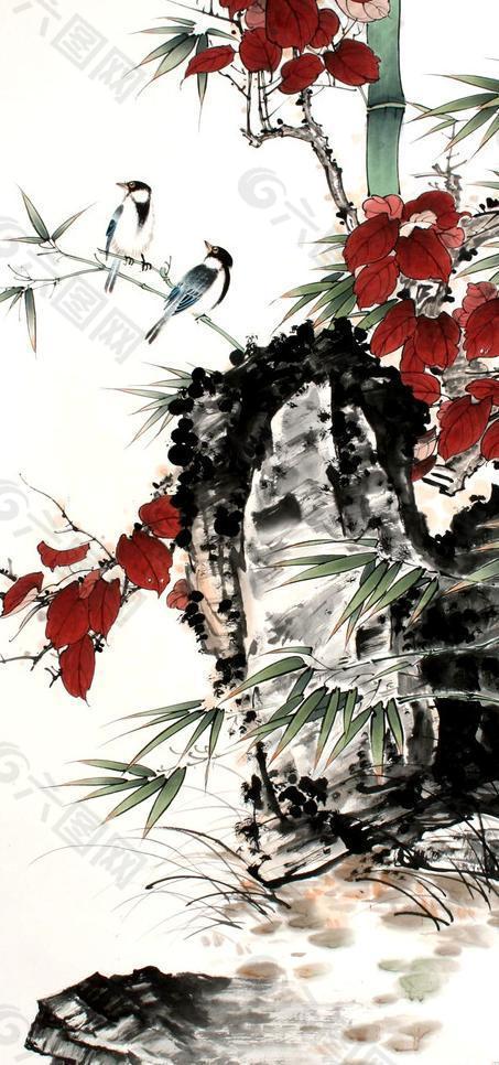 烏石紅葉圖片