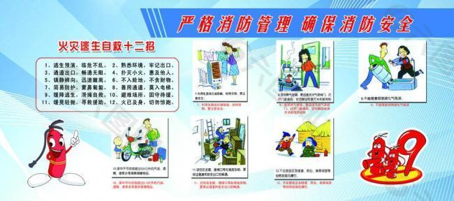 漫畫消防展板圖片