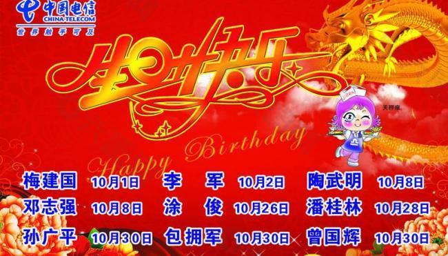 生日快樂展板圖片