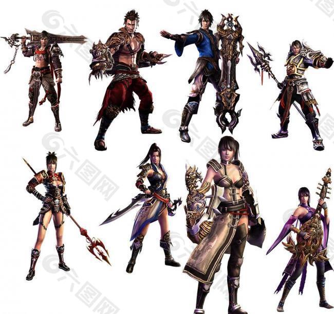 玄武人物分層素材圖片