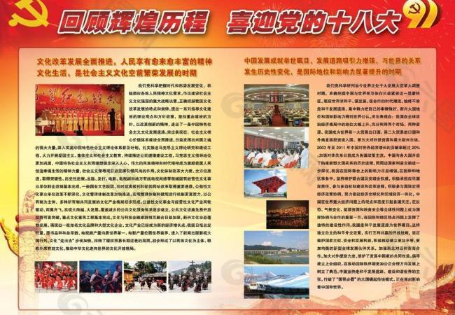黨建十八大展板圖片