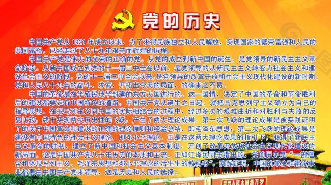 黨的歷史展板圖片