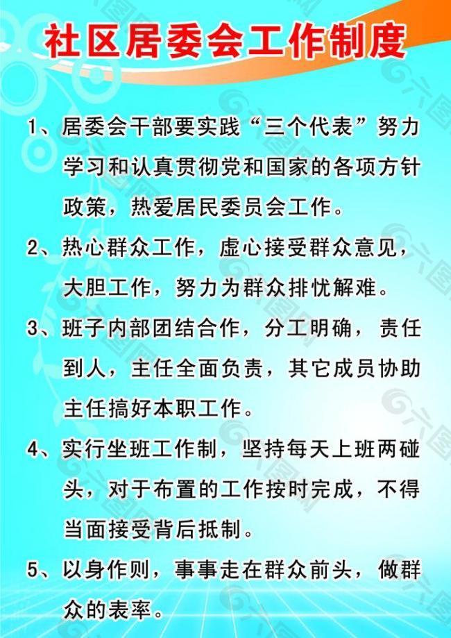 社区制度展板图片