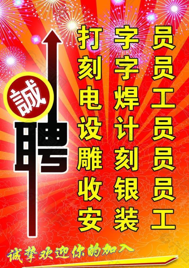 誠聘圖片
