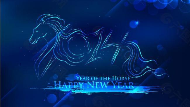 2014馬年海報背景圖片