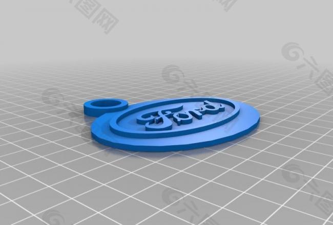 ford keychain plain