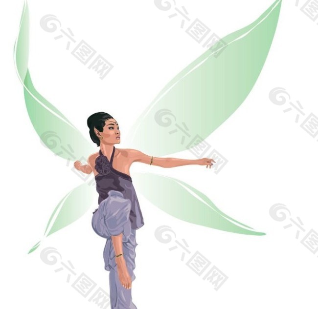 AI格式女性精靈矢量素材