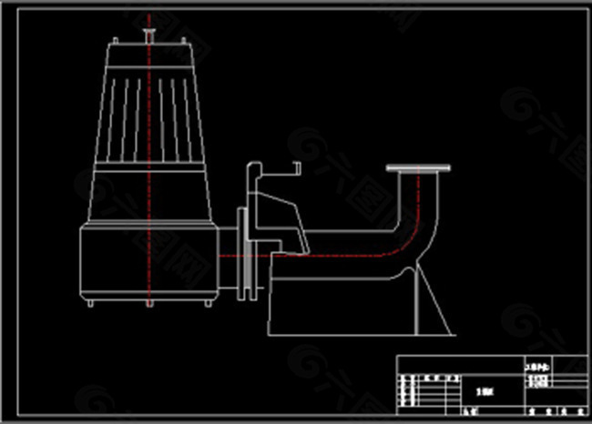 自耦泵cad图纸