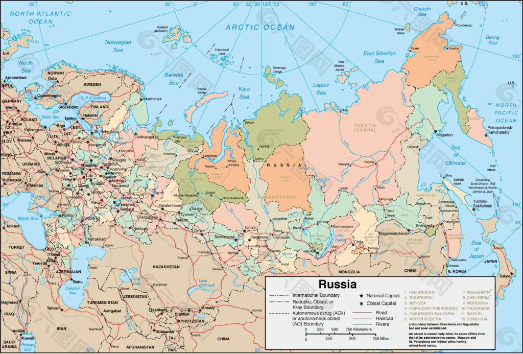 俄罗斯地图