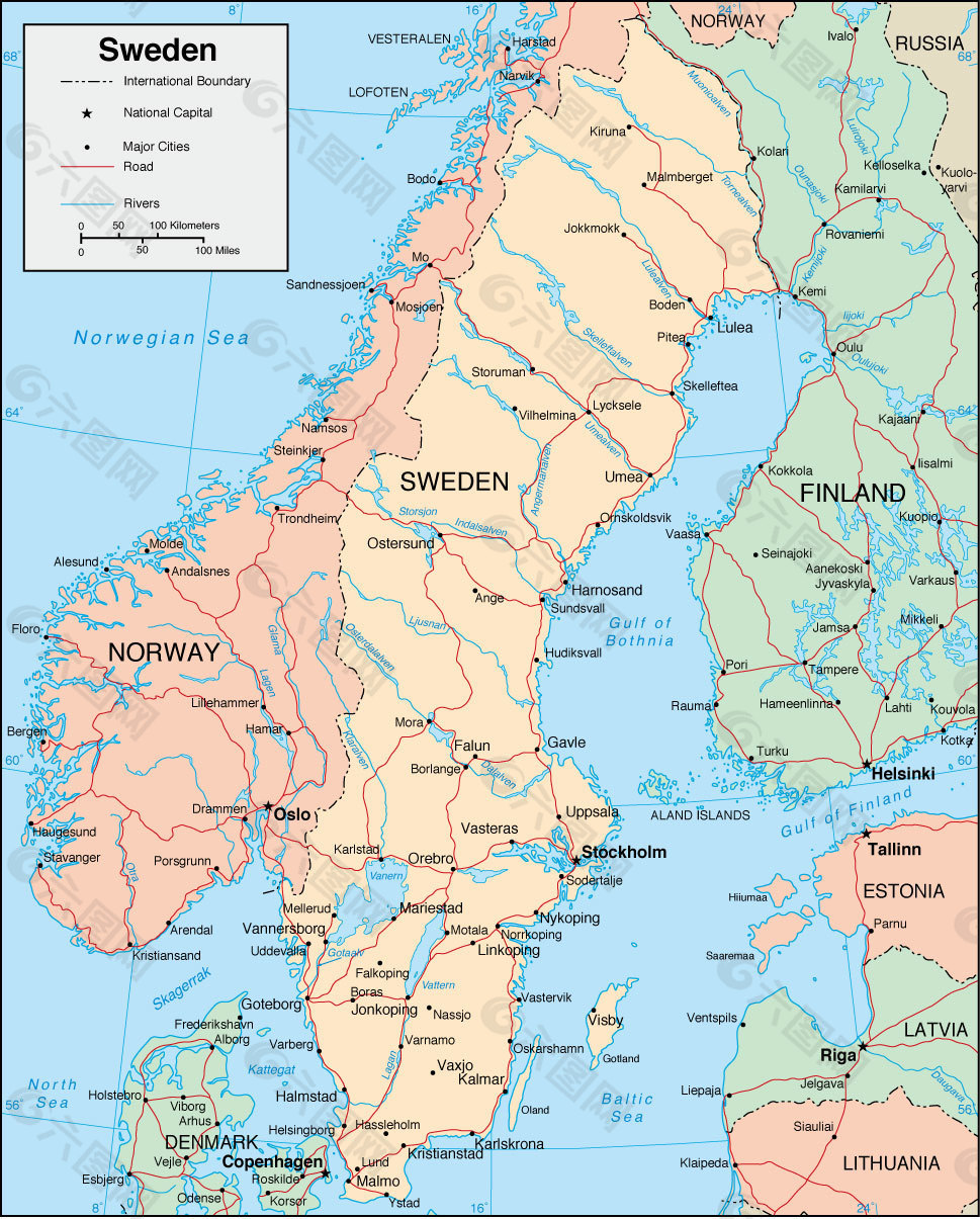瑞典地图素材免费下载(图片编号:3318757)