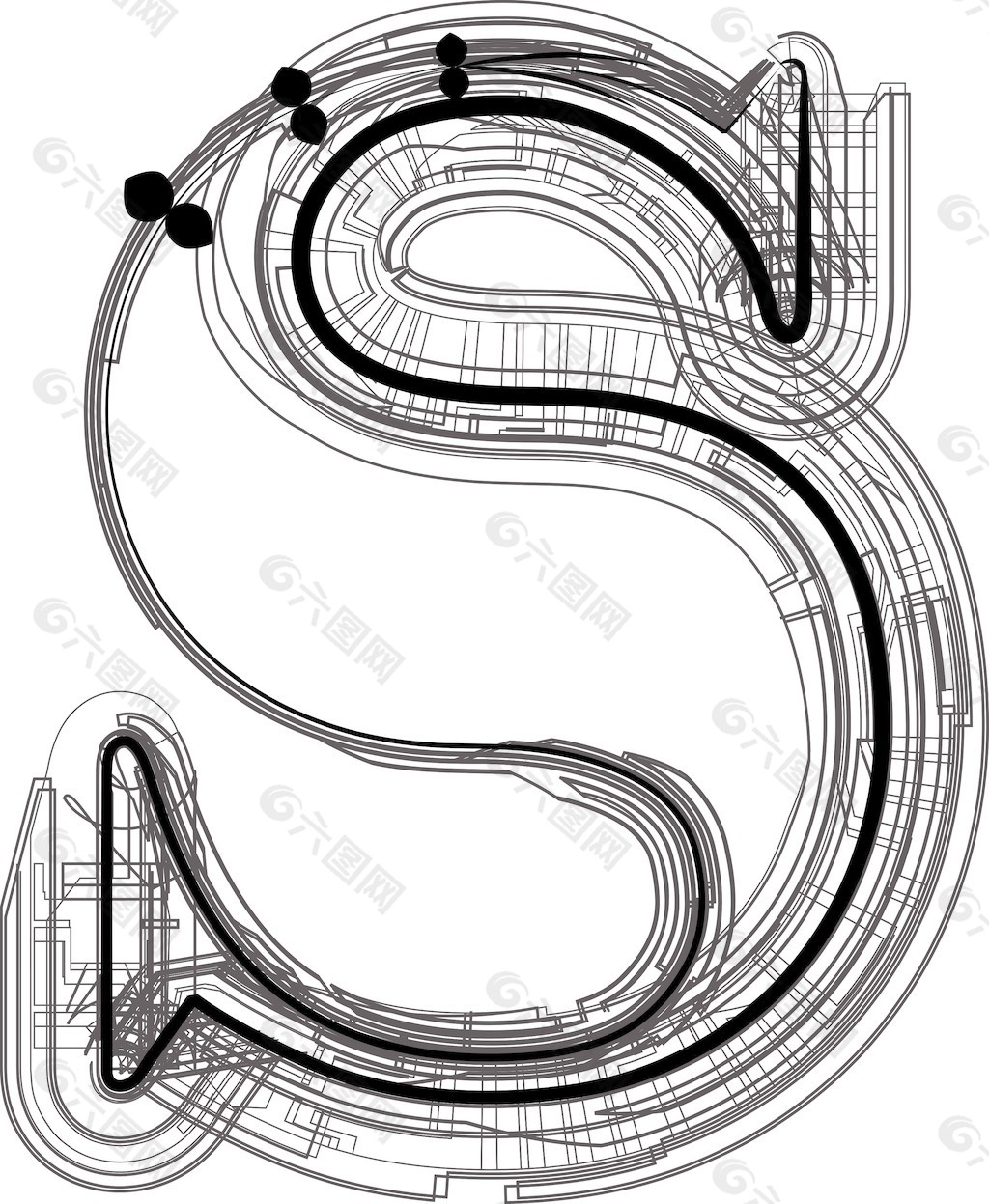 字体的字母s技术设计元素素材免费下载(图片编号:)-六