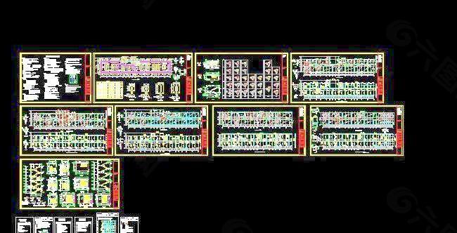 北京某綜合服務辦公樓框架結構設計圖
