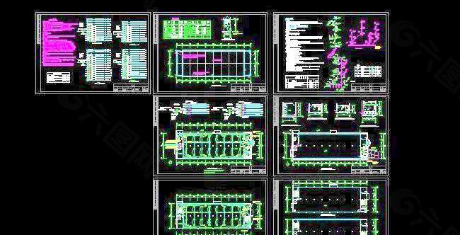 民用框架结构服装厂电气设计图