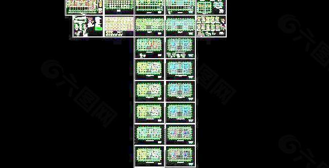 高層商住樓框架結(jié)構(gòu)施工設(shè)計(jì)圖紙