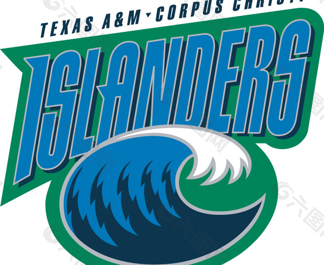 Texas_A_and_M-Corpus_Christi_Islanders logo設計欣賞 Texas_A_and_M-Corpus_Christi_Islanders大學體育隊LOGO下載標志設