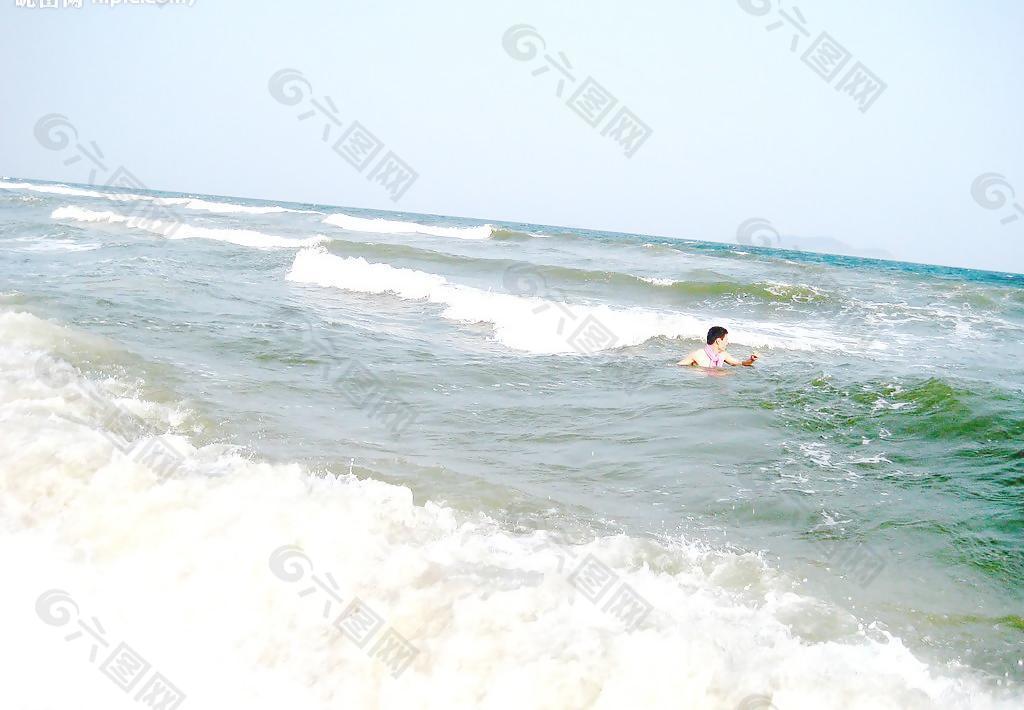 海景海浪浪花圖片