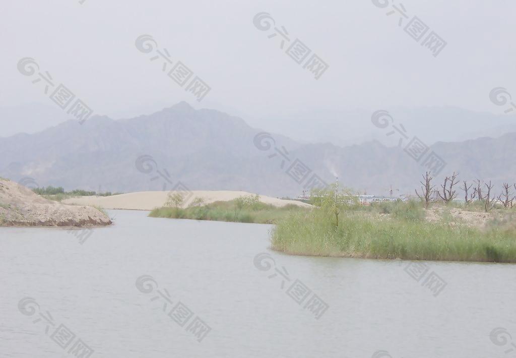 寧夏石嘴山市星海湖南沙海景區(qū)景觀圖片