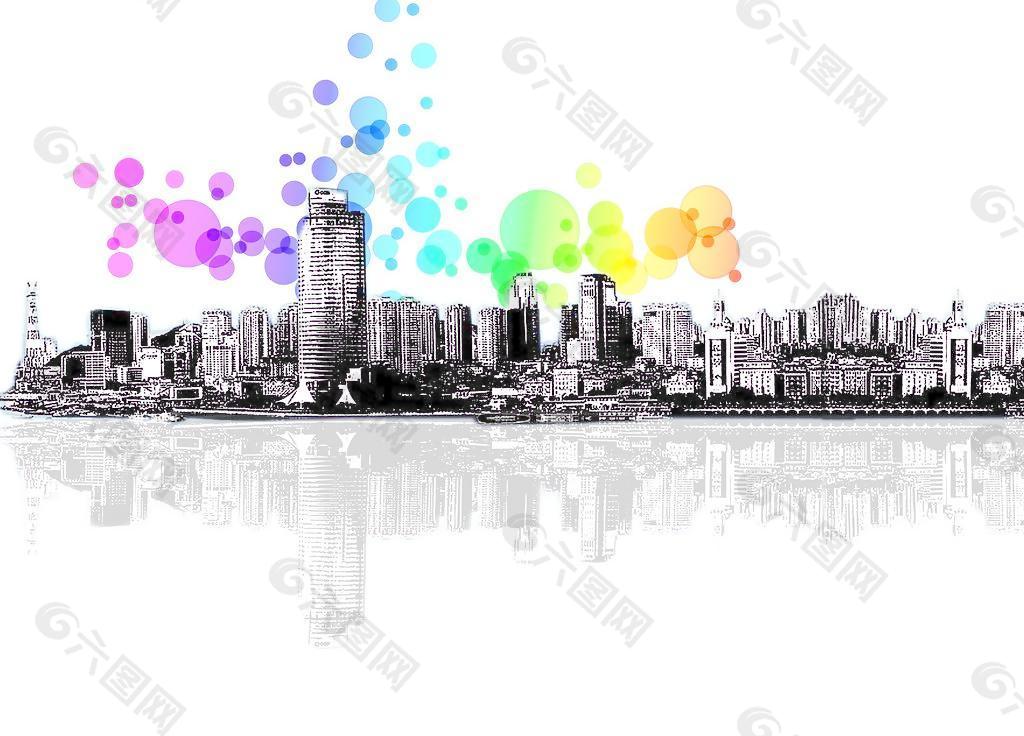 建筑背景板圖片