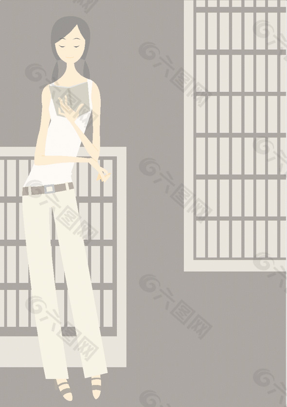 女性插圖矢量圖13