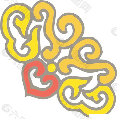 彩色矢量花紋圖案105