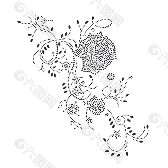 燙鉆 植物 花朵 免費素材