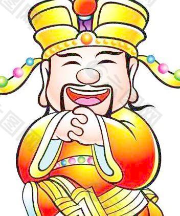 新年財神爺矢量圖