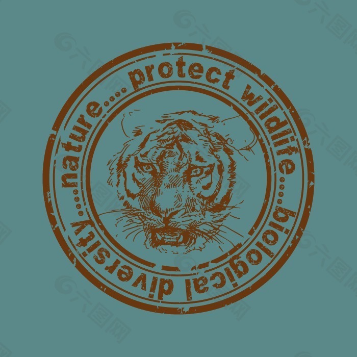印花矢量圖 T恤圖案 圖文結(jié)合 徽章標記 動物 免費素材