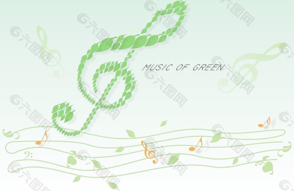绿色音符图片
