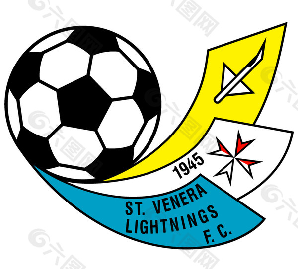 St Venera Lightnings logo设计欣赏 足球队队徽LOGO设计 - St Venera Lightnings下载标志设计欣赏